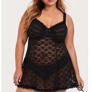 Torrid Black Lace Babydoll